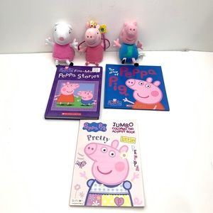 Peppa Pig George Suzy Sheep Plush Toys and Book Bundle